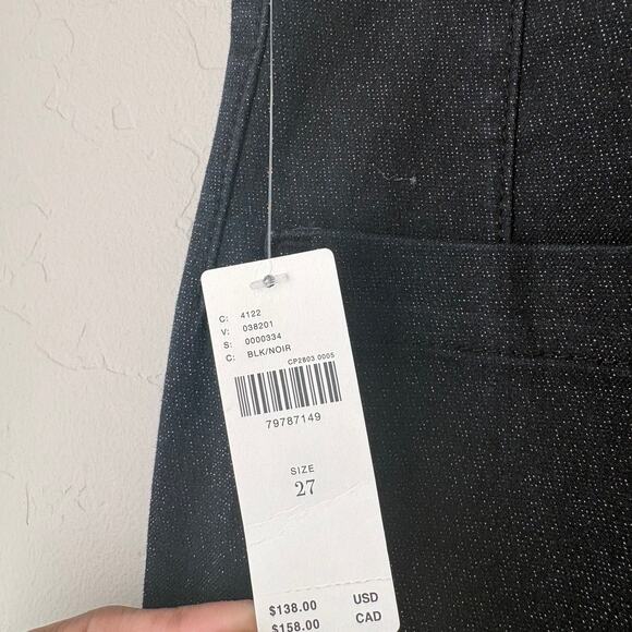 NWT Anthropologie Maeve The Colette Sparkle Black Denim Cropped Wide-Leg Jean 27 - Picture 8 of 10